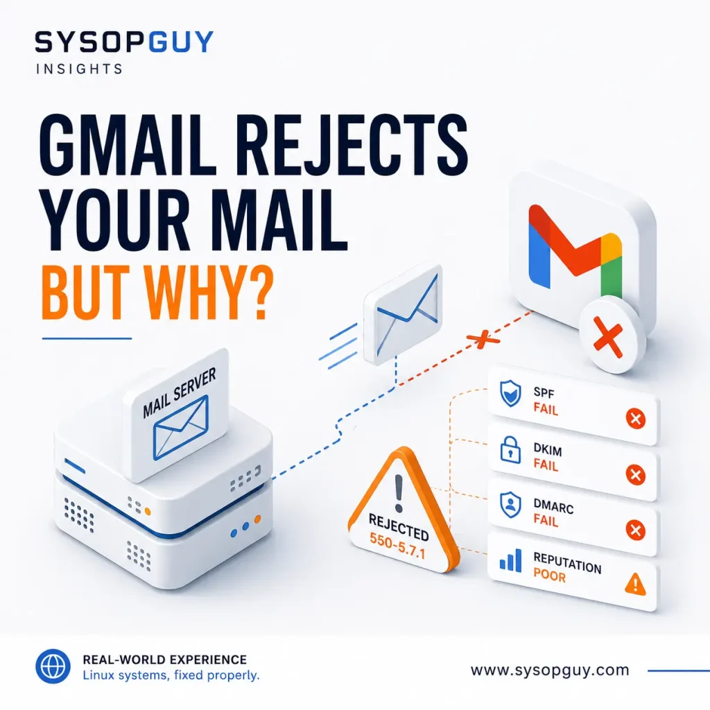 Why Your Mail Server Works but Gmail Rejects Its Messages